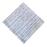 Suzani Blue Blockprint Napkins, Set of four