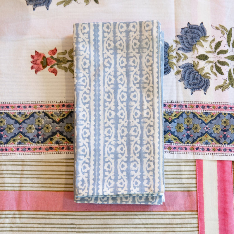 SUZANI Blue Blockprint Napkins