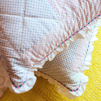 LOTTIE Quilted Ruffle Square Cushion