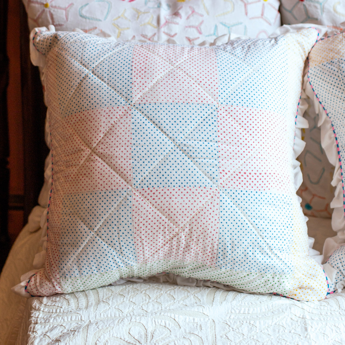 padded cushions, blockprint cushions, ruffle cushions, summer cushions, headboard pillows, garden accessories, back cushions, quilted cushions