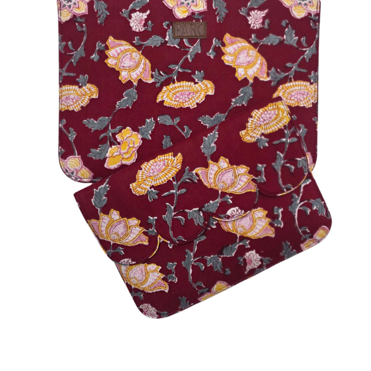 RUKMINI Blockprint Cotton iPad/ Laptop Sleeve