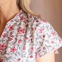 SORAYA Rose Cap Sleeve Blockprint Nightie