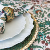 NILOFER TEAL Blockprint Tablecloth