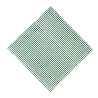 FOREST GREEN Striped Blockprint Napkins