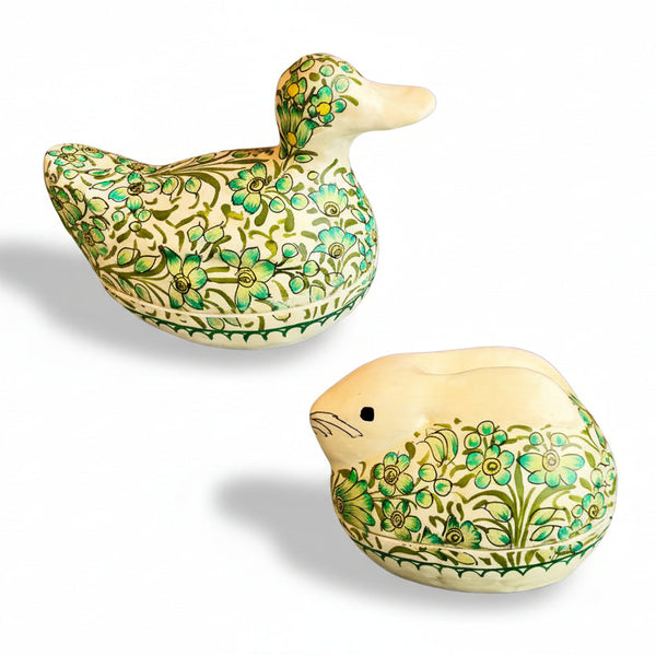 BAGH Green Papier Mâché Boxes