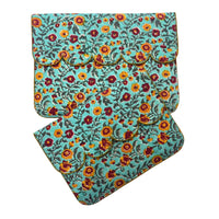 handmade block print cotton iPad sleeve, blockprint laptop sleeve, handmade cotton laptop case, block print laptop cover, rubber padded handmade laptop sleeve, sustainable cotton iPad case, 
cotton laptop sleeve handmade,
artisanal laptop sleeve,
eco-friendly laptop case,
hand block printed laptop sleeve, Faro laptop sleeve