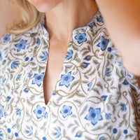 SORAYA Sky Cap Sleeve Blockprint Nightie