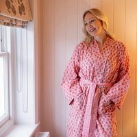SMITA Short Blockprint Dressing Gown