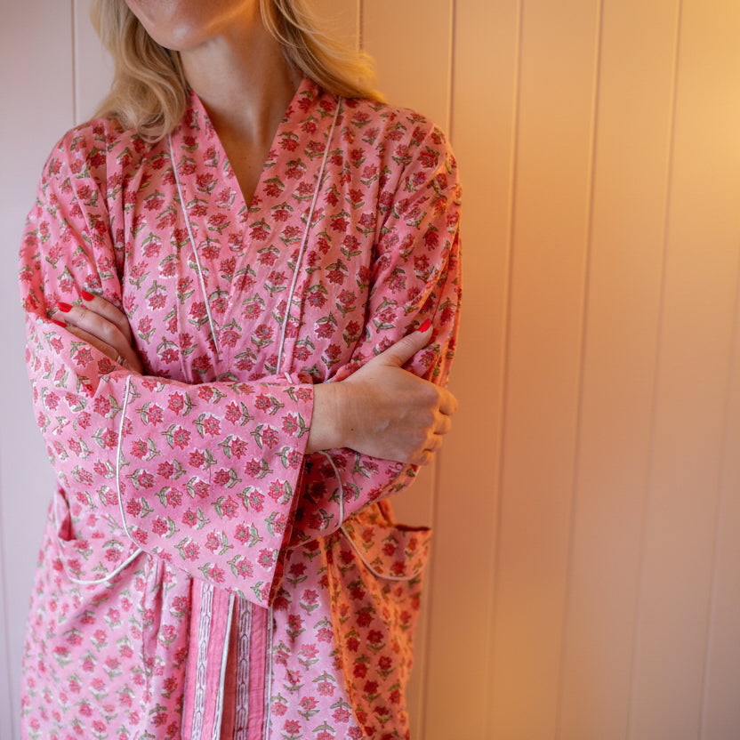 SMITA Short Blockprint Dressing Gown