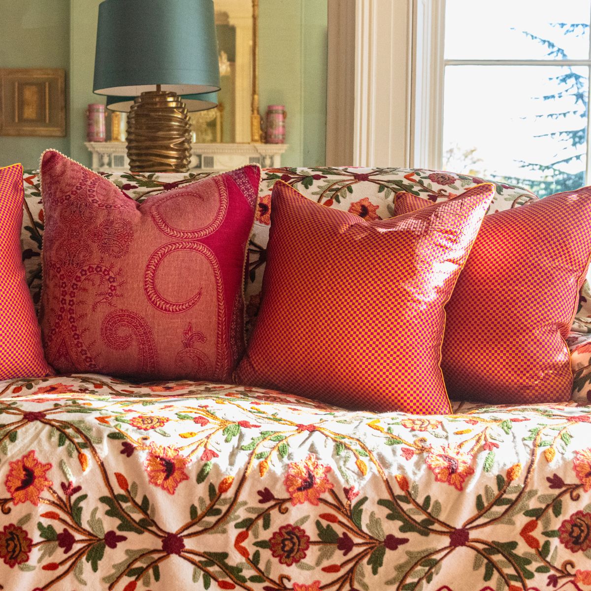 TANTRA Silk Brocade Square Cushion