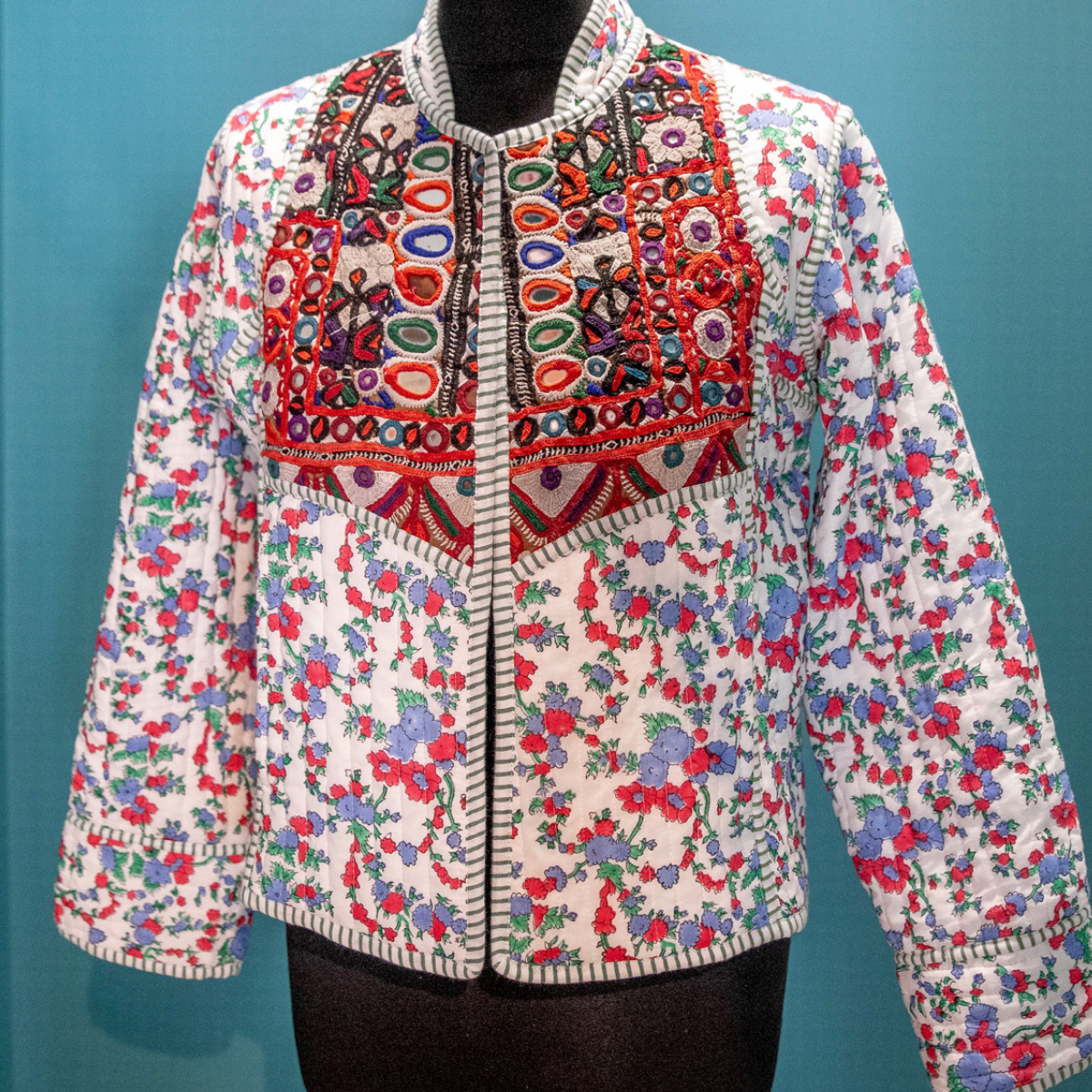 SOPHIE Patchwork Short Quilted Cotton Jacket