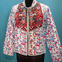 SOPHIE Patchwork Short Quilted Cotton Jacket