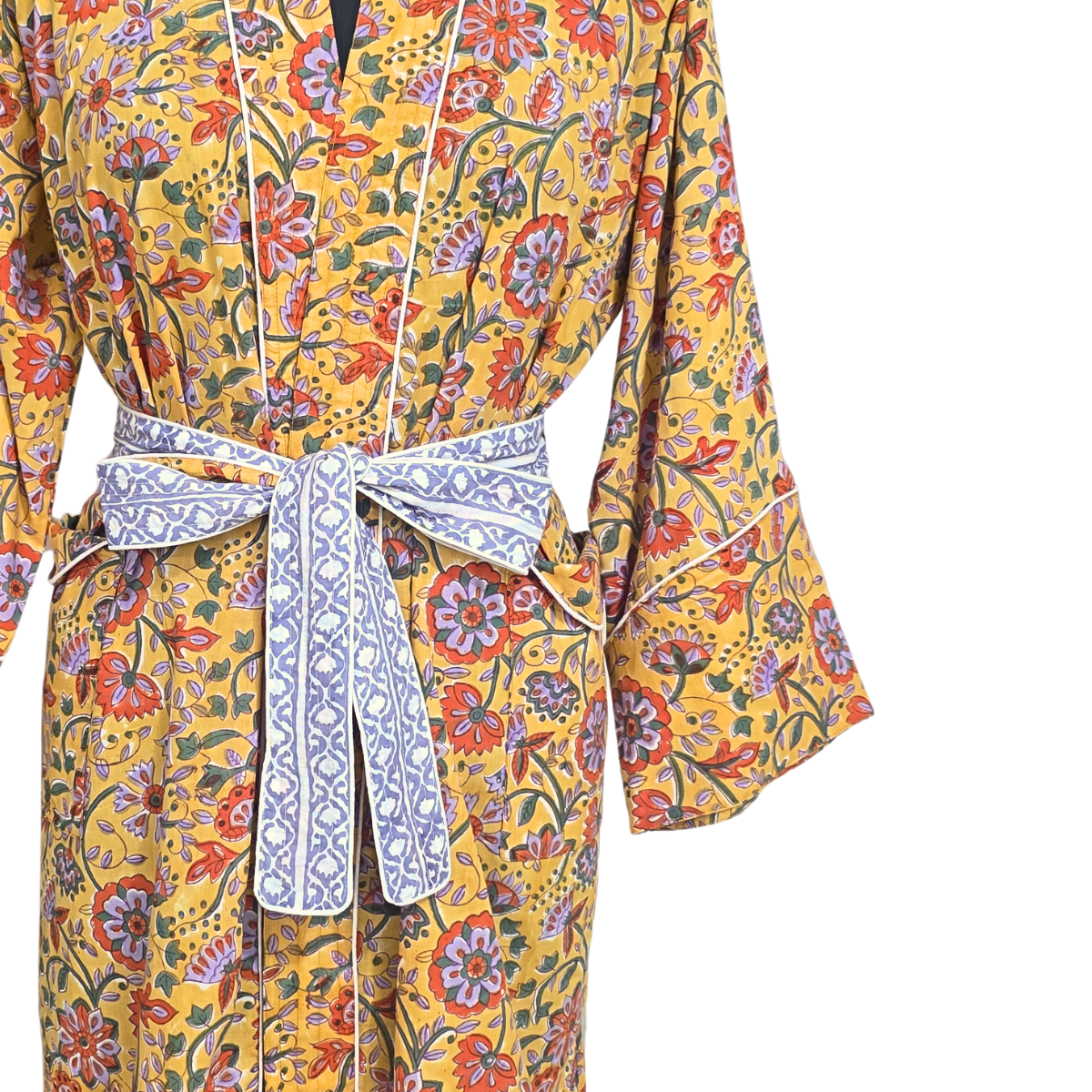 SOPHIE Short Blockprint Dressing Gown