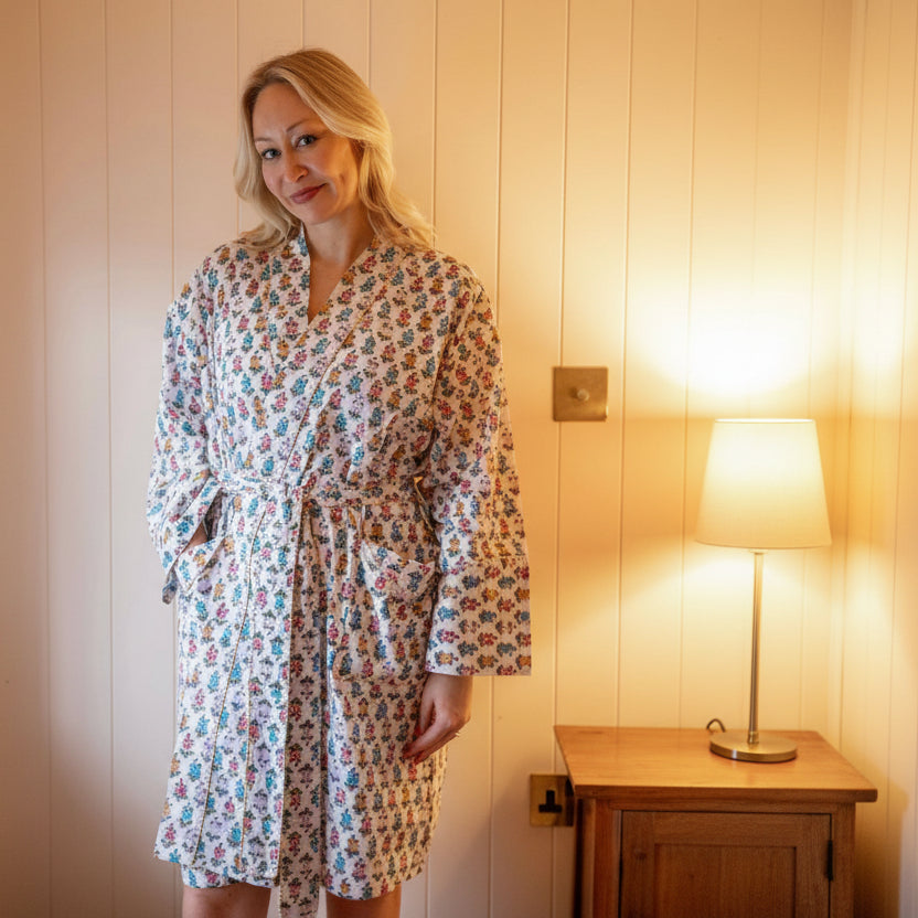 BUTA Short Blockprint Dressing Gown