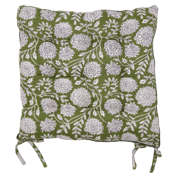 Blockprint Seat pad, Seat Cushion for summer
