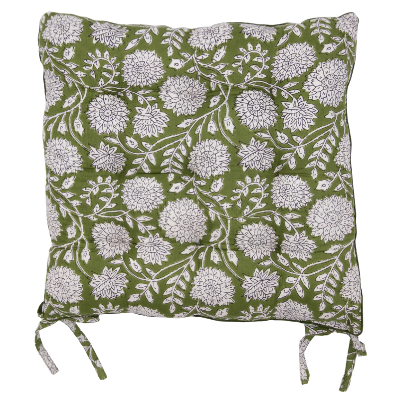 Blockprint Seat pad, Seat Cushion for summer