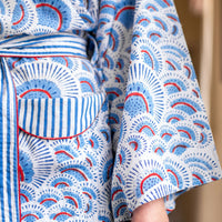 ANORA Blockprint Long Dressing Gown