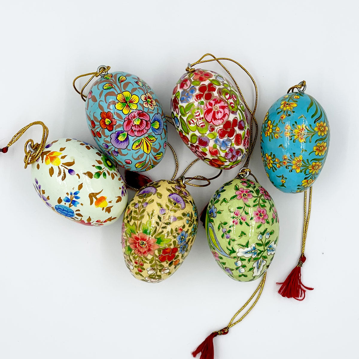 Papier Mâché Hand Painted Easter Eggs