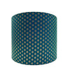 PEACOCK Silk Brocade Drum Lampshade