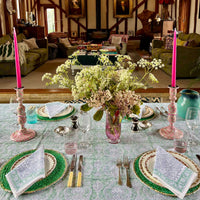 tablecloths, block print tablelinen, printed tablecloths, spring table linens, spring tablecloths, faro tablecloths