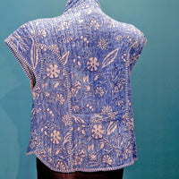 CORNFLOWER Quilted Blockprint Gilet