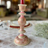 NISHAT BLUSH Papier Mâché Candle Holder (Pair)