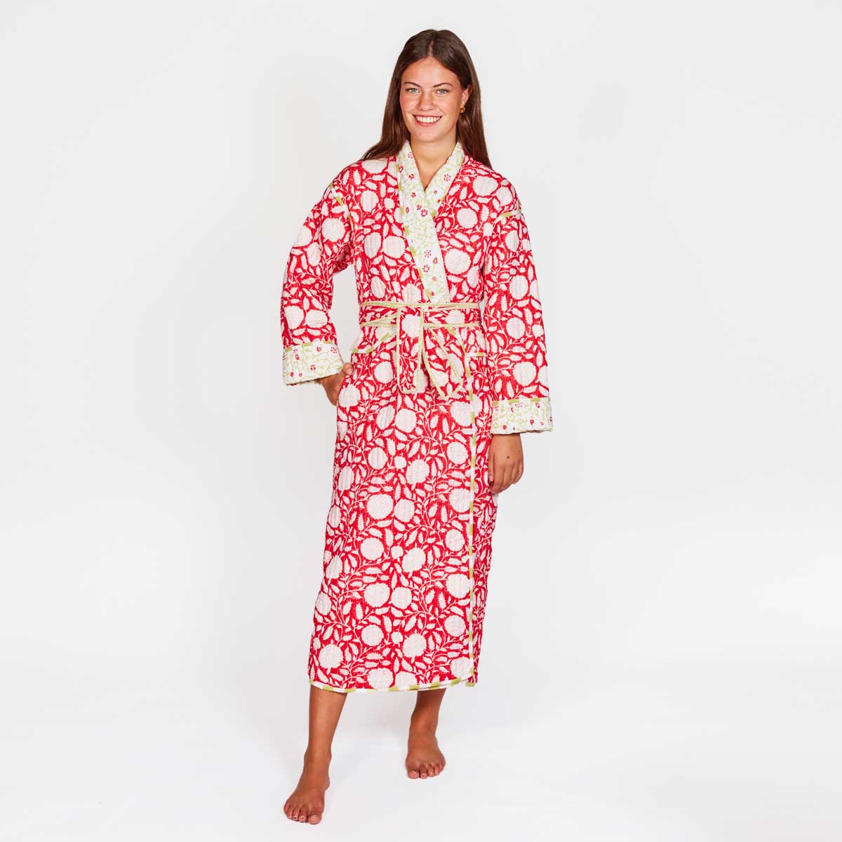 ZINAT Quilted Long Dressing Gown