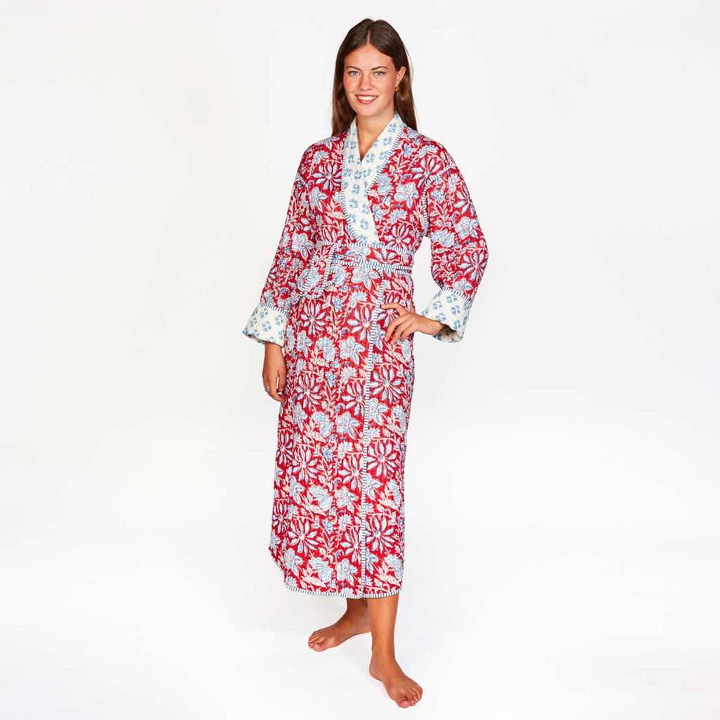 CARA Quilted Long Dressing Gown