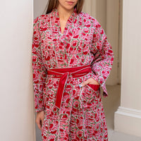 ELIZA Blockprint Long Dressing Gown