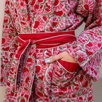 ELIZA Blockprint Long Dressing Gown