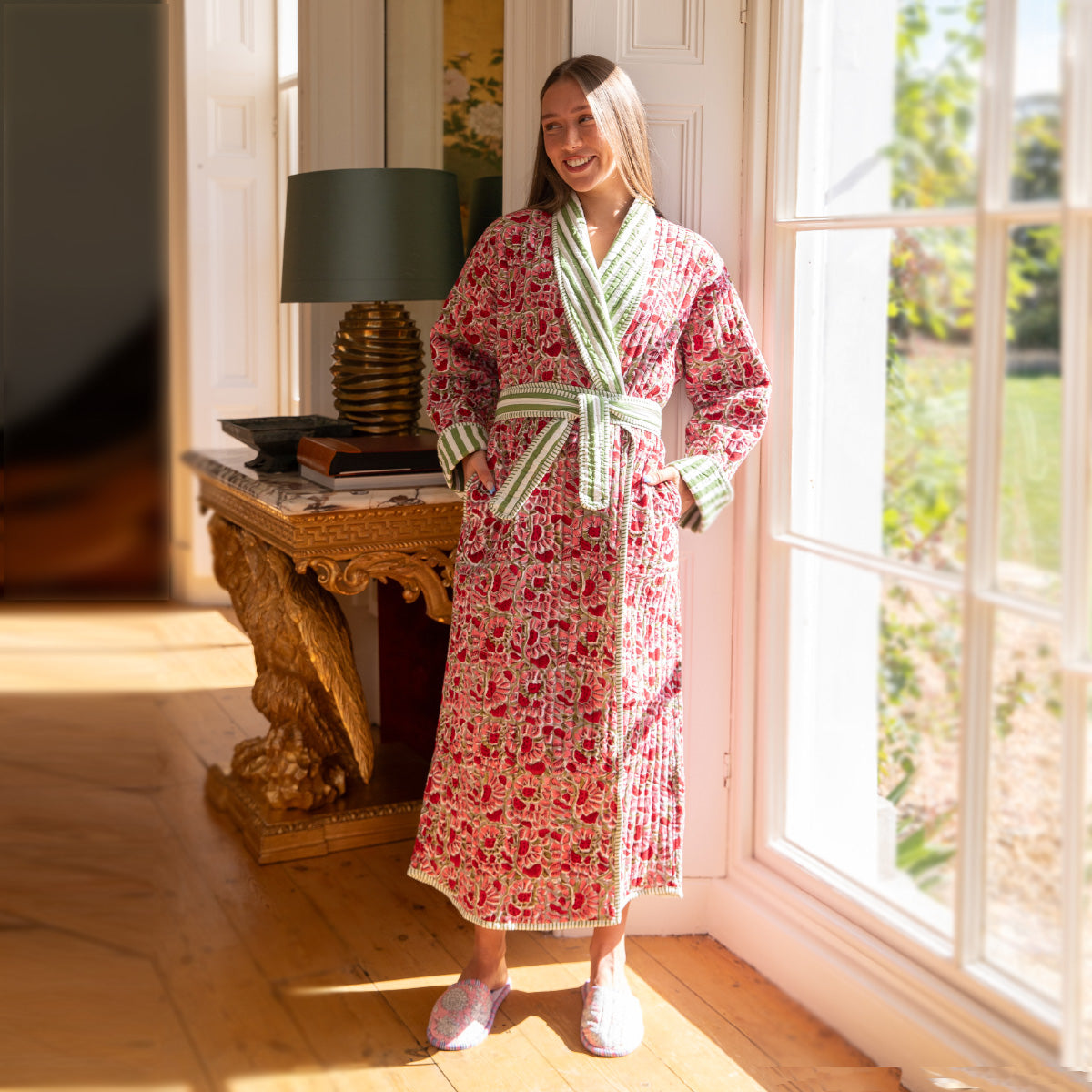 ELIZA Quilted Long Dressing Gown