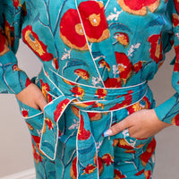 FIROZ Blockprint Long Dressing Gown