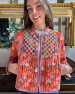 GAIA Patchwork Short Quilted Cotton Jacket