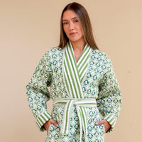 MEERA Quilted Long Dressing Gown