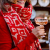 SCARLET Ikat Wool Throw