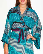 ZARA Short Silk Kimono