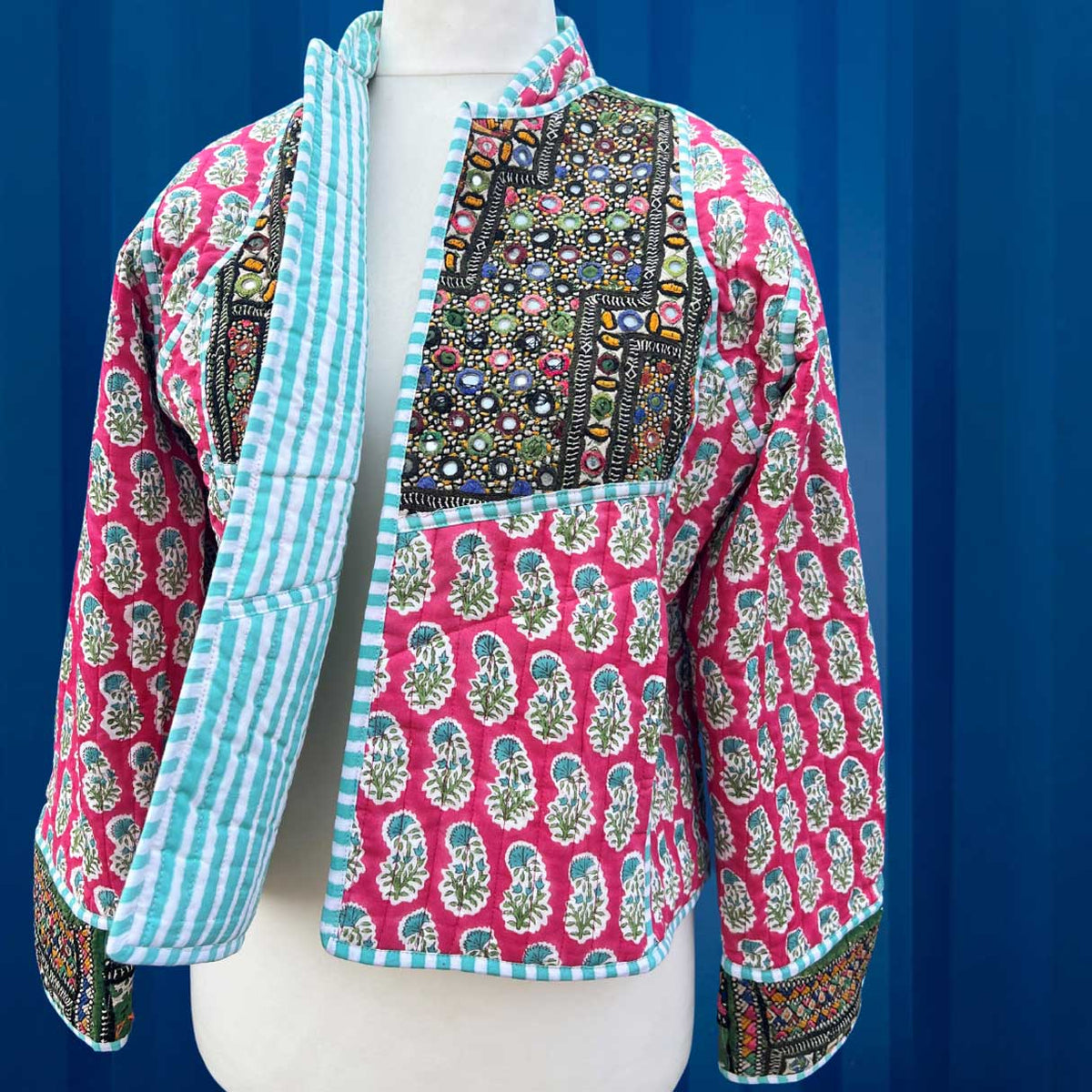 LOLA Patchwork Short Quilted Cotton Jacket