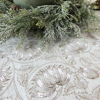 WHITE LOTUS Jaal Blockprint Tablecloth