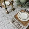 HOLLY BERRIES Embroidered Linen Napkins