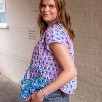 LOULOU Quilted Blockprint Gilet