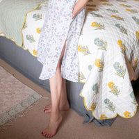 PRE-ORDER MANALI Padded Scallop Bedspread