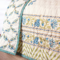 MOR Cotton Reversible Padded Blockprint Quilt
