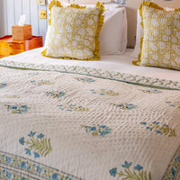 MOR Cotton Reversible Padded Blockprint Quilt