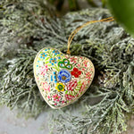 Christmas ornaments, Christmas baubles, papier mache baubles, Gold Christmas bauble, Kashmir papier mache, hand painted accessories