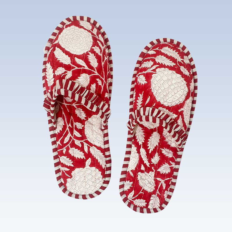 ZINAT Blockprint Quilted Slippers