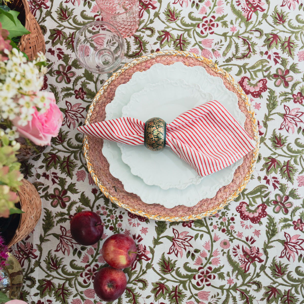 NILOFER ROSE Blockprint Tablecloth