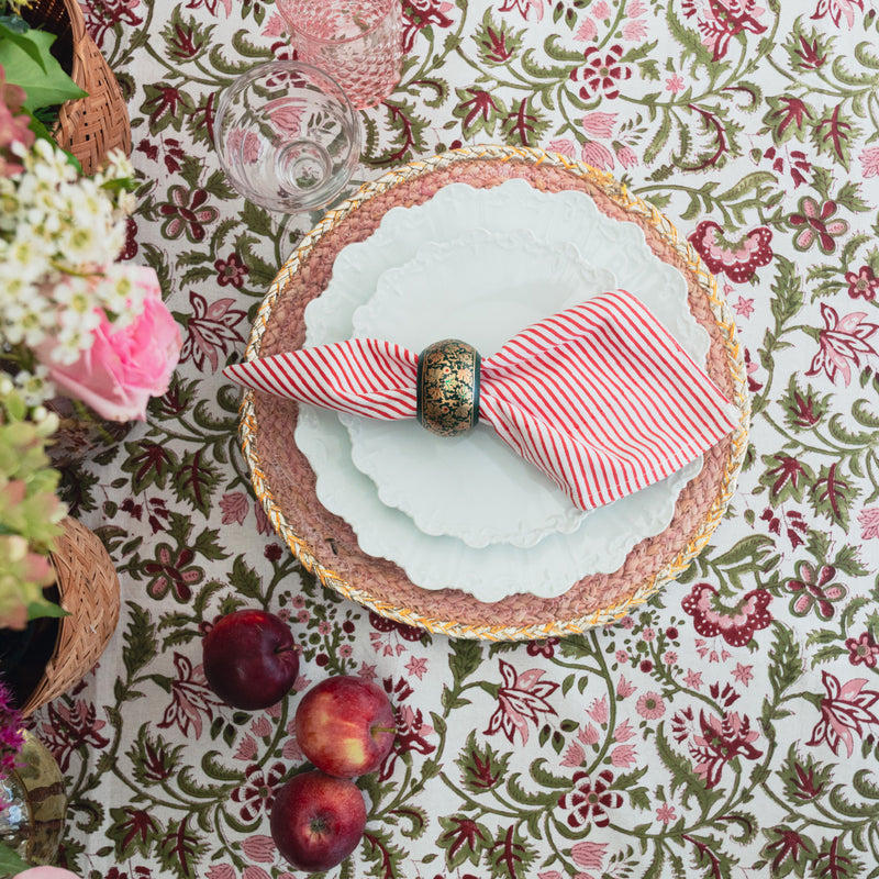 NILOFER ROSE Blockprint Tablecloth