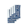 NILAYA Blue Striped Blockprint Napkins