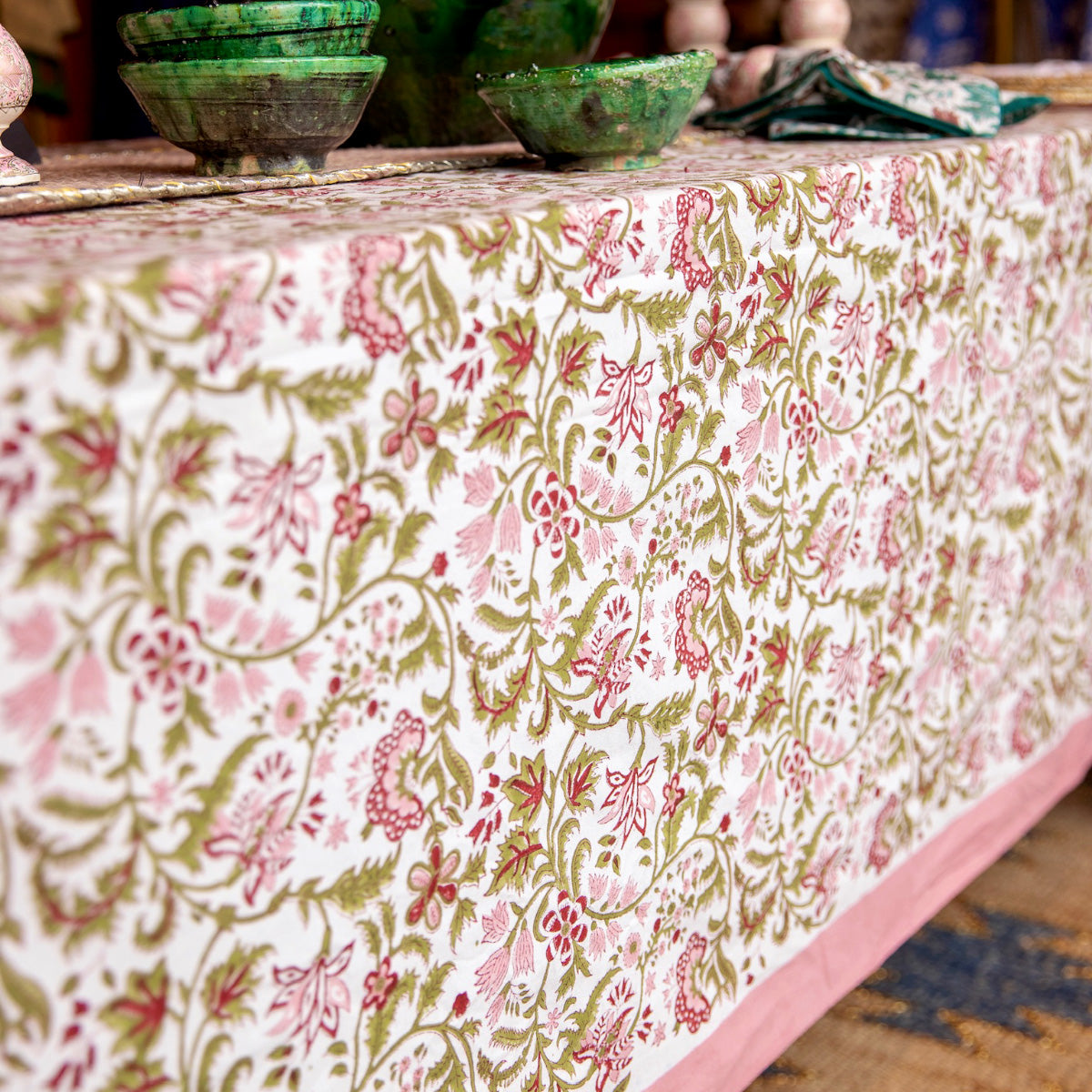 NILOFER ROSE Blockprint Tablecloth