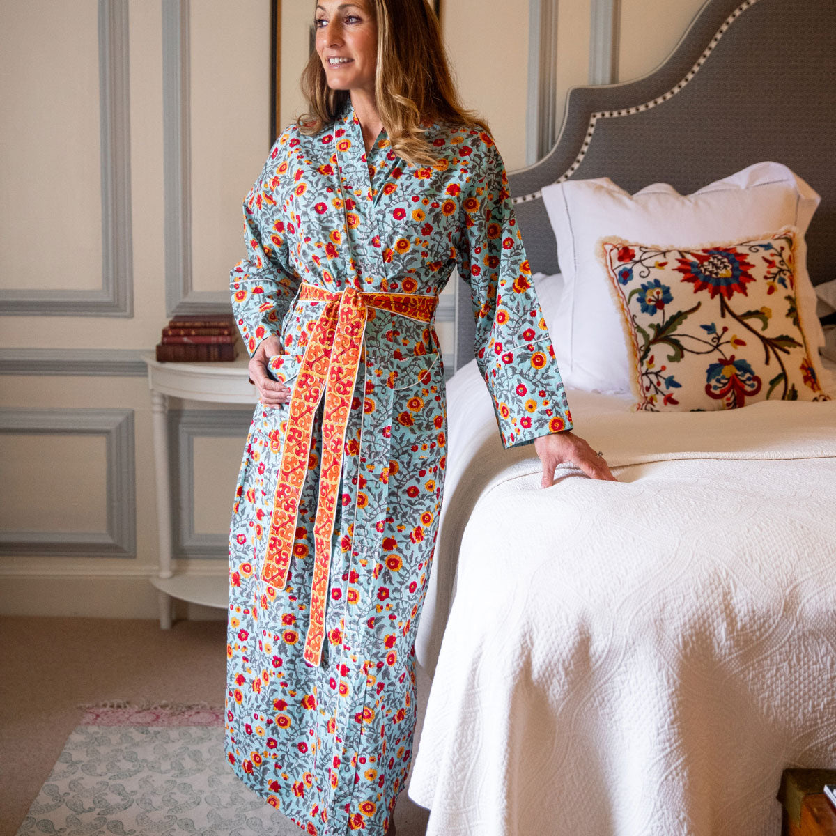 Full length summer dressing gown best sale